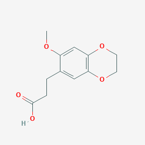 3-(7-Methoxy-2,3-dihydro-benzo[1,4]dioxin-6-yl)-propionic Acid图片