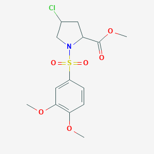 Methyl 4-chloro-1-[(3,4-dimethoxyphenyl)sulfonyl]-2-pyrrolidinecarboxylate图片