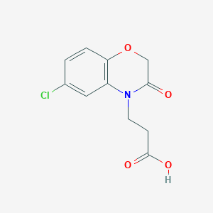 3-(6-Chloro-2H-1,4-benzoxazin-3(4H)-one-4-yl)propionic AcidͼƬ