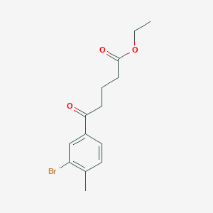 Ethyl 5-(3-bromo-4-methylphenyl)-5-oxovalerate图片