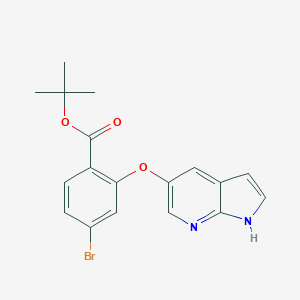 tert-butyl 4-bromo-2-{1H-pyrrolo[2,3-b]pyridin-5-yloxy}benzoate图片