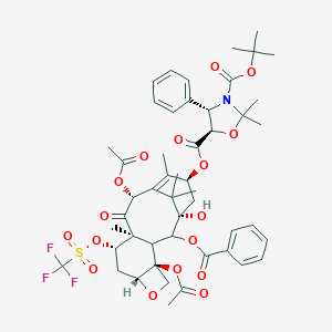 13-{[(3-tert-Butyloxycarbonyl)-2,2-dimethyl-4S-phenyl-1,3-oxazolidin-5R-yl]formyl}-7-O-((trifluoromethyl)sulfonyl]oxy)Baccatin III图片