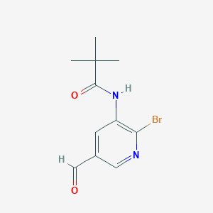 N-(2-Bromo-5-formylpyridin-3-yl)pivalamide图片