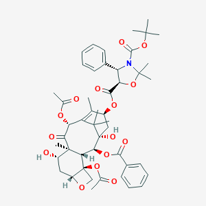 13-{[(3-tert-Butyloxycarbonyl)-2,2-dimethyl-4S-phenyl-1,3-oxazolidin-5R-yl]formyl} Baccatin III图片