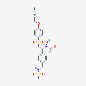 N-[[4-[2-[[4-(2-Butyn-1-yloxy)phenyl]sulfonyl]-1-(formylhydroxyamino)ethyl]phenyl]methyl]methanesulfonamide图片