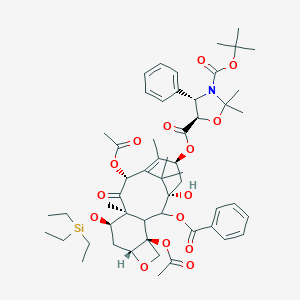 13-{[(3-N-Boc)-2,2-dimethyl-4S-phenyl-1,3-oxazolidin-5R-yl]formyl}-7-O-(triethylsilyl)Baccatin III图片