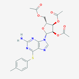 2-Amino-6-chloro-[(4-methylphenyl)thio]-9-(2',3',5'-tri-O-acetyl-β-D-ribofuranosyl)purine图片