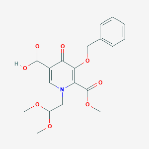5-(Benzyloxy)-1-(2,2-dimethoxyethyl)-6-(methoxycarbonyl)-4-oxo-1,4-dihydropyridine-3-carboxylic acid图片