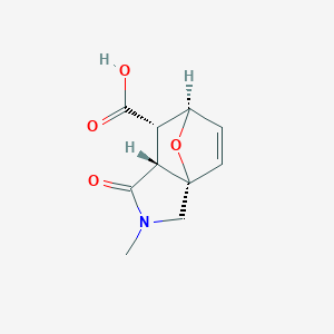 (1S*,5R*,6S*,7R*)-3-methyl-4-oxo-10-oxa-3-azatricyclo[5,2,1,0~1,5~]dec-8-ene-6-carboxylic acid图片