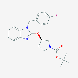(R)-3-[1-(4-Fluoro-benzyl)-1H-benzoimidazol-2-yloxy]-pyrrolidine-1-carboxylic acid tert-butyl ester图片