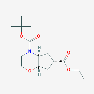 (4aS,6S,7aS)-4-叔-丁基6-乙基六氢环戊二烯并[b][1,4]恶嗪-4,6(4aH)-二甲酸基酯图片