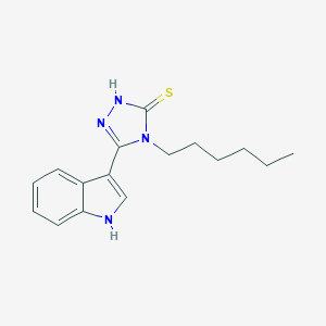 4-Hexyl-5-(1H-indol-3-yl)-4H-1,2,4-triazole-3-thiol图片