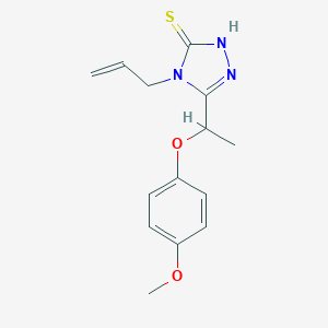 4-Allyl-5-[1-(4-methoxyphenoxy)ethyl]-4H-1,2,4-triazole-3-thiol图片