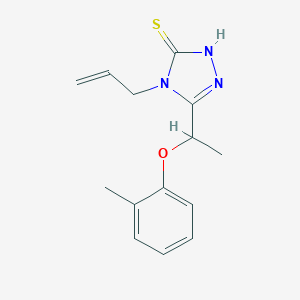 4-Allyl-5-[1-(2-methylphenoxy)ethyl]-4H-1,2,4-triazole-3-thiol图片