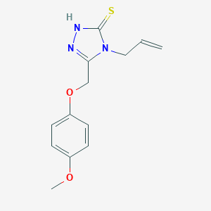 4-Allyl-5-[(4-methoxyphenoxy)methyl]-4H-1,2,4-triazole-3-thiol图片