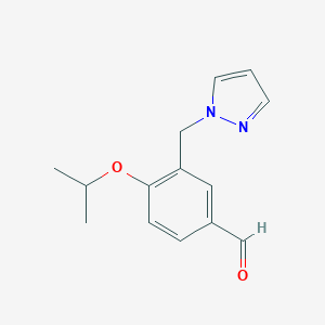 4-Isopropoxy-3-pyrazol-1-ylmethyl-benzaldehyde图片