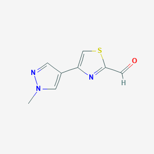 4-(1-methyl-1H-pyrazol-4-yl)-1,3-thiazole-2-carbaldehyde图片