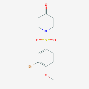 1-((3-Bromo-4-methoxyphenyl)sulfonyl)piperidin-4-one图片