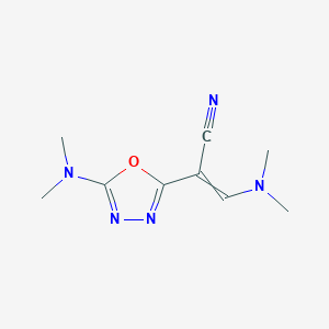 3-(dimethylamino)-2-[5-(dimethylamino)-1,3,4-oxadiazol-2-yl]acrylonitrileͼƬ