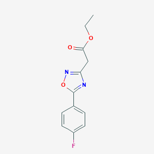 [5-(4-Fluoro-phenyl)-[1,2,4]oxadiazol-3-yl]-acetic acid ethyl esterͼƬ