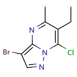 3-bromo-7-chloro-6-ethyl-5-methylpyrazolo[1,5-a]pyrimidine图片