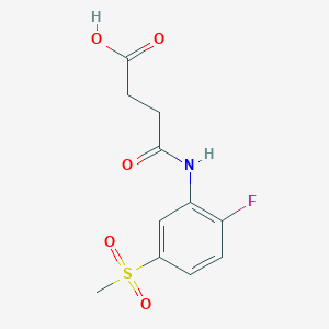 4-{[2-Fluoro-5-(methylsulphonyl)phenyl]amino-4-oxobutanoic acid 95+%图片