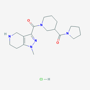 1-Methyl-3-{[3-(pyrrolidin-1-ylcarbonyl)piperidin-1-yl]carbonyl}-4,5,6,7-tetrahydro-1H-pyrazolo[4,3-c]pyridine hydrochloride图片