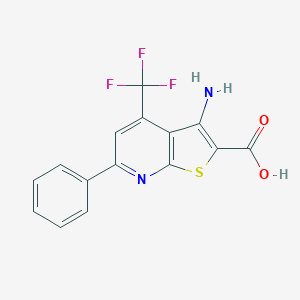 3-Amino-6-phenyl-4-(trifluoromethyl)thieno[2,3-b]pyridine-2-carboxylic acid图片