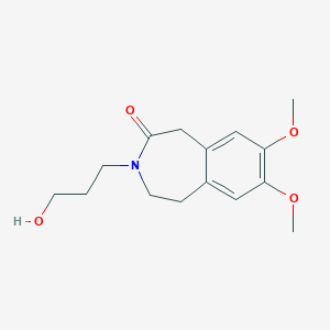 1,3,4,5-Tetrahydro-3-(3-hydroxypropyl)-7,8-dimethoxy-2H-3-benzazepin-2-one图片