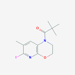 1-(6-Iodo-7-methyl-2,3-dihydro-1H-pyrido[2,3-b][1,4]oxazin-1-yl)-2,2-dimethylpropan-1-one图片