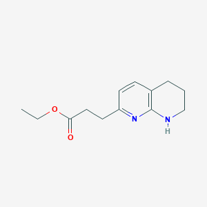 Ethyl 3-(5,6,7,8-tetrahydro-1,8-naphthyridin-2-yl)propanoate图片