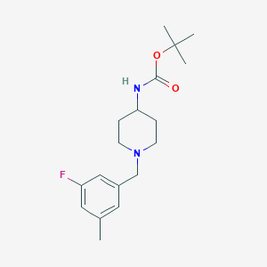 tert-Butyl 1-(3-fluoro-5-methylbenzyl)piperidin-4-ylcarbamate图片