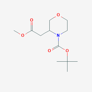 tert-Butyl 3-(2-methoxy-2-oxoethyl)morpholine-4-carboxylate图片