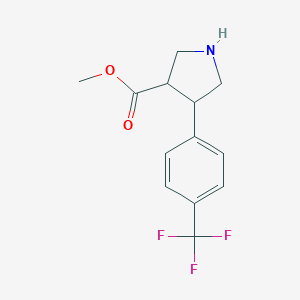 trans-Methyl 4-(4-(Trifluoromethyl)phenyl)pyrrolidine-3-carboxylate图片