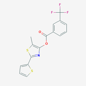 5-methyl-2-(2-thienyl)-1,3-thiazol-4-yl 3-(trifluoromethyl)benzenecarboxylate图片