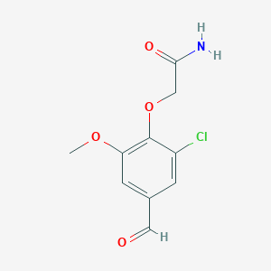 2-(2-Chloro-4-formyl-6-methoxyphenoxy)acetamide图片