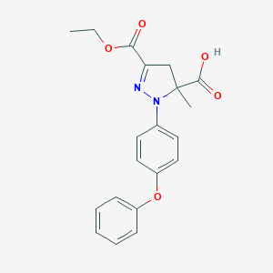 3-(ethoxycarbonyl)-5-methyl-1-(4-phenoxyphenyl)-4,5-dihydro-1H-pyrazole-5-carboxylic acid图片