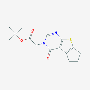 4H-环戊并[4,5]噻吩并[2,3-d]嘧啶-3(5H)-乙酸,6,7-二氢-4-氧代-1,1-二甲基乙基酯图片