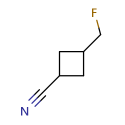 3-(fluoromethyl)cyclobutane-1-carbonitrile图片