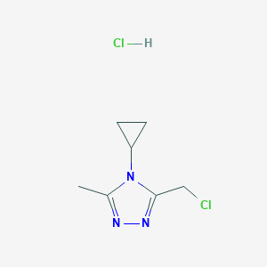 3-(chloromethyl)-4-cyclopropyl-5-methyl-4H-1,2,4-triazole hydrochloride图片