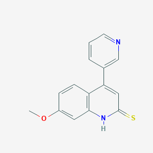 7-Methoxy-4-(pyridin-3-yl)quinoline-2-thiolͼƬ