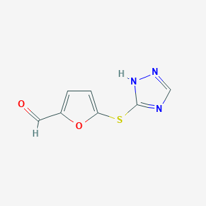 5-(1 H-[1,2,4]Triazol-3-ylsulfanyl)-furan-2-carbaldehyde图片