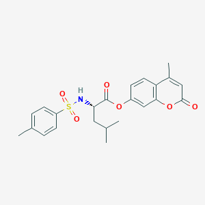 N-[(4-Methylphenyl)sulfonyl]-L-leucine 4-Methyl-2-oxo-2H-1-benzopyran-7-yl Ester图片