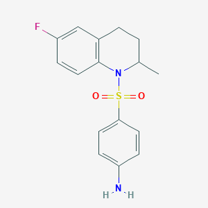 4-[(6-fluoro-2-methyl-3,4-dihydroquinolin-1(2H)-yl)sulfonyl]aniline图片