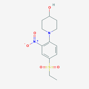 1-[4-(Ethylsulfonyl)-2-nitrophenyl]piperidin-4-ol图片