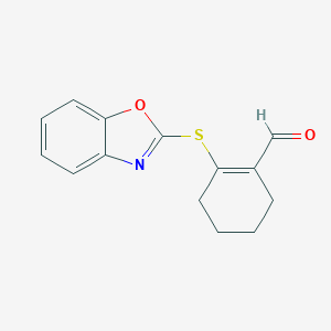 2-(1,3-Benzoxazol-2-ylsulfanyl)cyclohex-1-ene-1-carbaldehyde图片