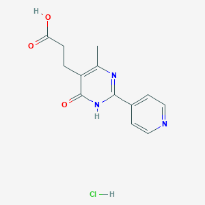 3-[4-methyl-6-oxo-2-(pyridin-4-yl)-1,6-dihydropyrimidin-5-yl]propanoic acid hydrochloride图片