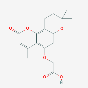 [(4,8,8-trimethyl-2-oxo-9,10-dihydro-2H,8H-pyrano[2,3-f]chromen-5-yl)oxy]acetic acid图片