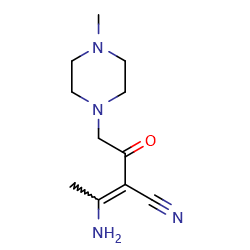 3-amino-2-[2-(4-methylpiperazin-1-yl)acetyl]but-2-enenitrile图片