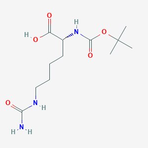 (R)-2-((tert-Butoxycarbonyl)amino)-6-ureidohexanoic acid图片